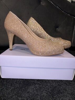 Glitter Heels in Rose Gold